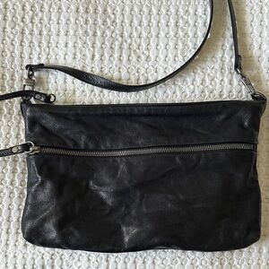 Black Leather Crossbody Bag